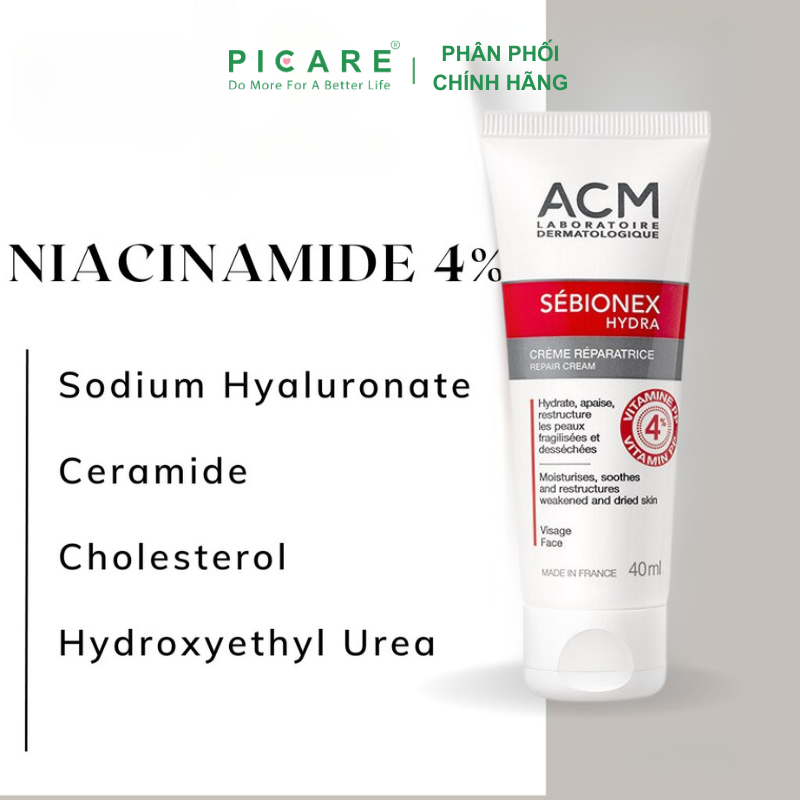 Kem Dưỡng Ẩm Dành Cho Da Mụn ACM Sebionex Hydra Repair Cream 40ml