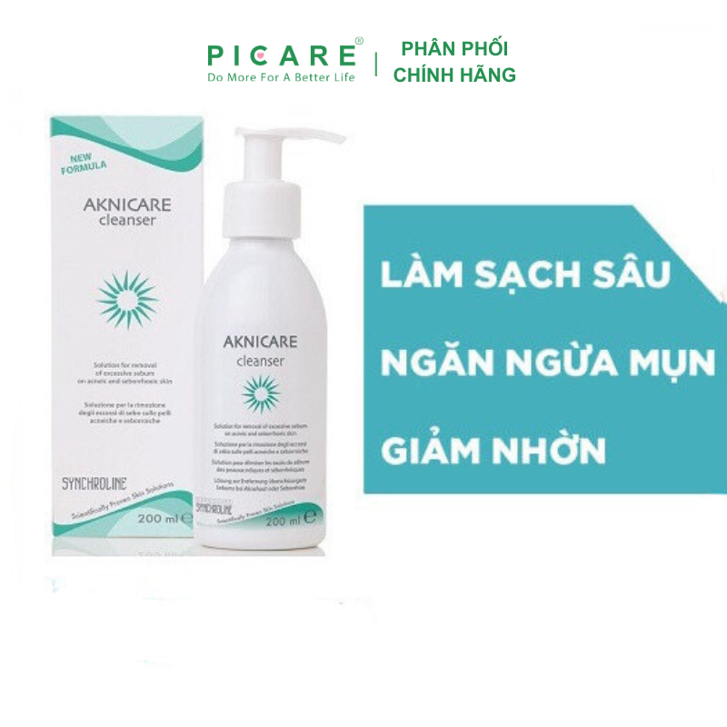Gel Rửa Mặt Cho Da Dầu Mụn Aknicare Cleanser 200ml