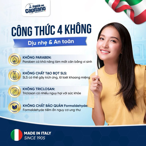 Kem đánh răng Pasta del Capitano 1905 Sensitive (Cho răng nhạy cảm) – 75ml