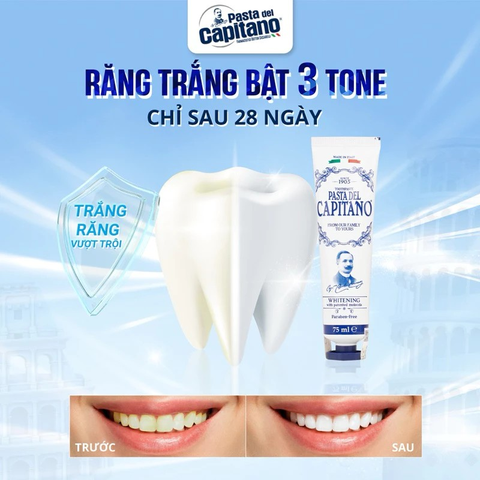 Kem đánh răng Pasta del Capitano 1905 Whitening (Làm trắng răng) – 75ml