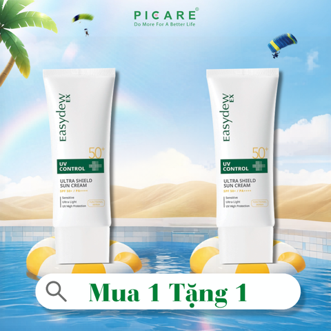 Kem Chống Nắng Mỏng Nhẹ, Thấm Nhanh Hỗ Trợ Phục Hồi Da Tổn Thương Easydew EX UV Control Ultra Shield Sun Cream SPF50+ 50ml