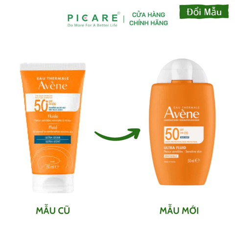 Kem chống nắng quang phổ rộng cho da thường da khô nhạy cảm Avène Protection Fluid 50+ Blue Light 50ml