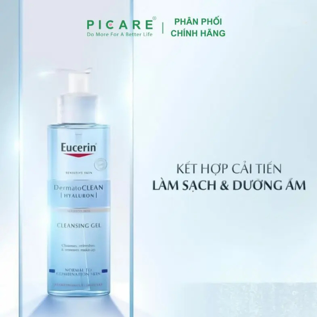 Gel rửa mặt cấp ẩm cho da nhạy cảm Eucerin DermatoCLEAN Cleansing Gel 200ml