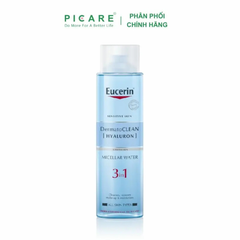 Nước tẩy trang cho da nhạy cảm Eucerin DermatoClean Hyaluron Micellar Water 3In1 200ml