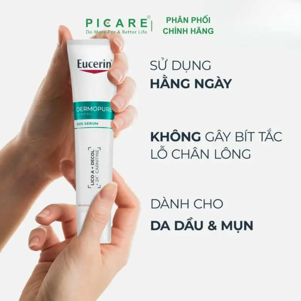 Tinh chất dưỡng giúp cho da mụn Eucerin Dermopure Clinical SOS Serum 40ml