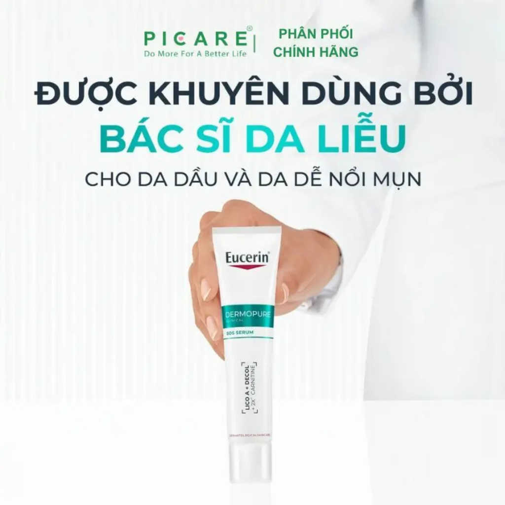 Tinh chất dưỡng giúp cho da mụn Eucerin Dermopure Clinical SOS Serum 40ml
