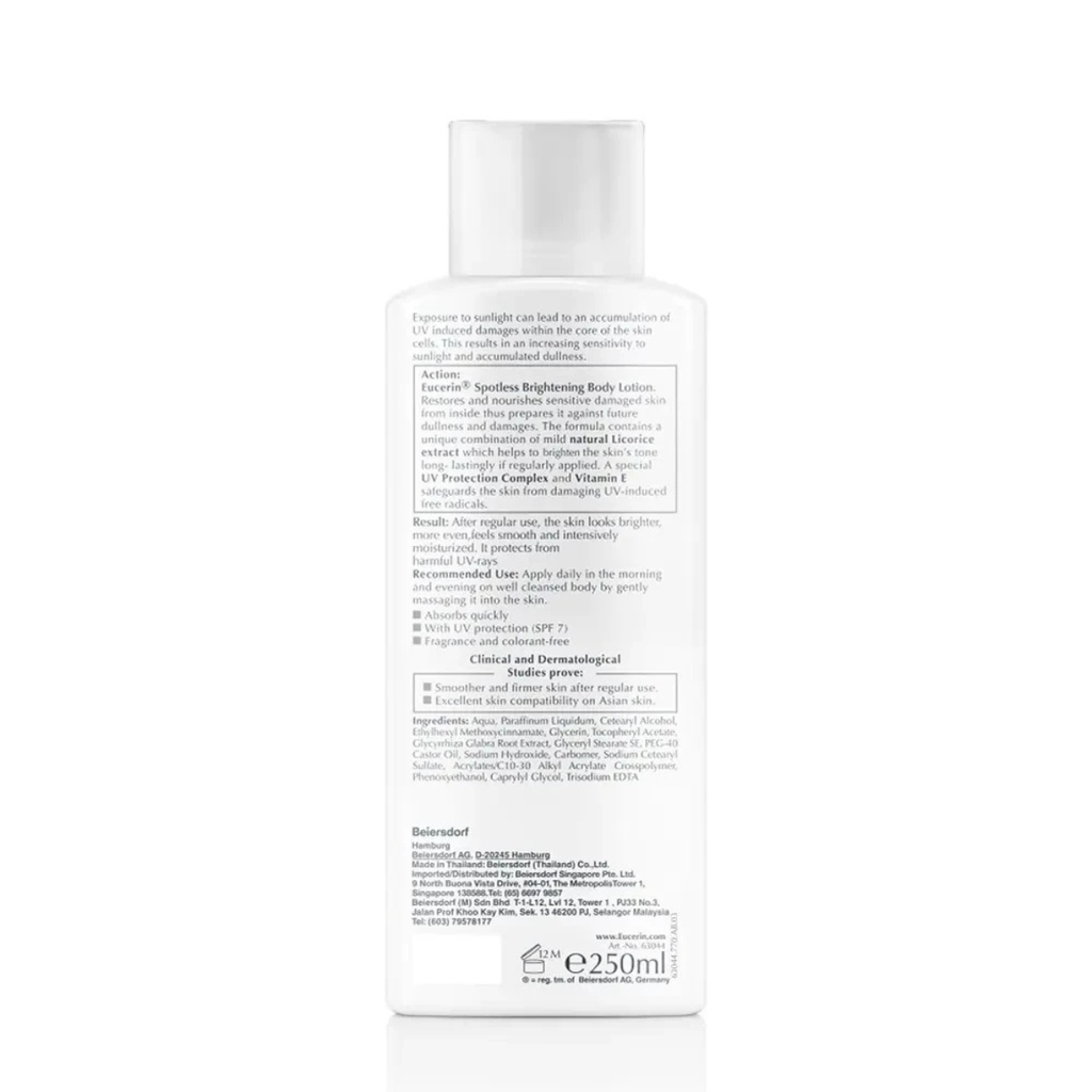 Sữa dưỡng thể trắng da Eucerin Spotless Brightening Body Lotion 250ml
