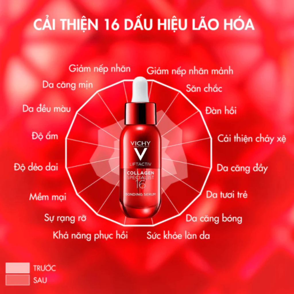 Tinh chất hõ trợ cải thiện 16 dấu hiêu lão hoá Vichy Liftactiv serum Collagen Specialist 16/16 30ml