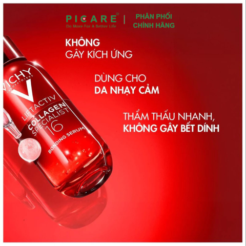 Tinh chất hõ trợ cải thiện 16 dấu hiêu lão hoá Vichy Liftactiv serum Collagen Specialist 16/16 30ml