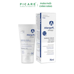 Kem dưỡng ẩm làm dịu giảm ngứa cho da mặt và cơ thể Allergoff Atopy Barrier Cream For Face And Body 75ml