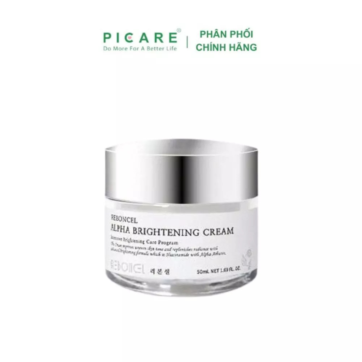 Kem làm trắng da, mờ nám tích cực Reboncel Alpha Brightening Cream 50ml