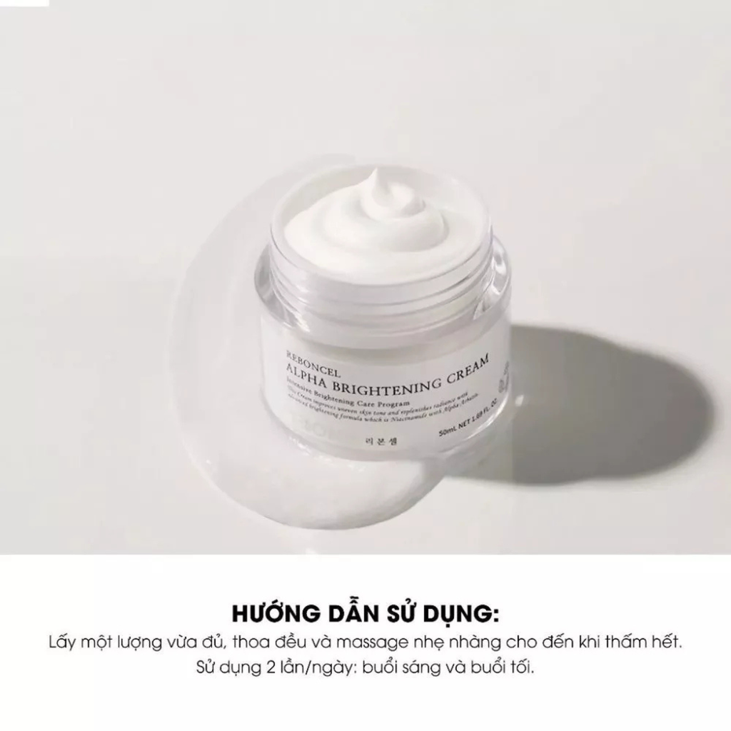 Kem làm trắng da, mờ nám tích cực Reboncel Alpha Brightening Cream 50ml