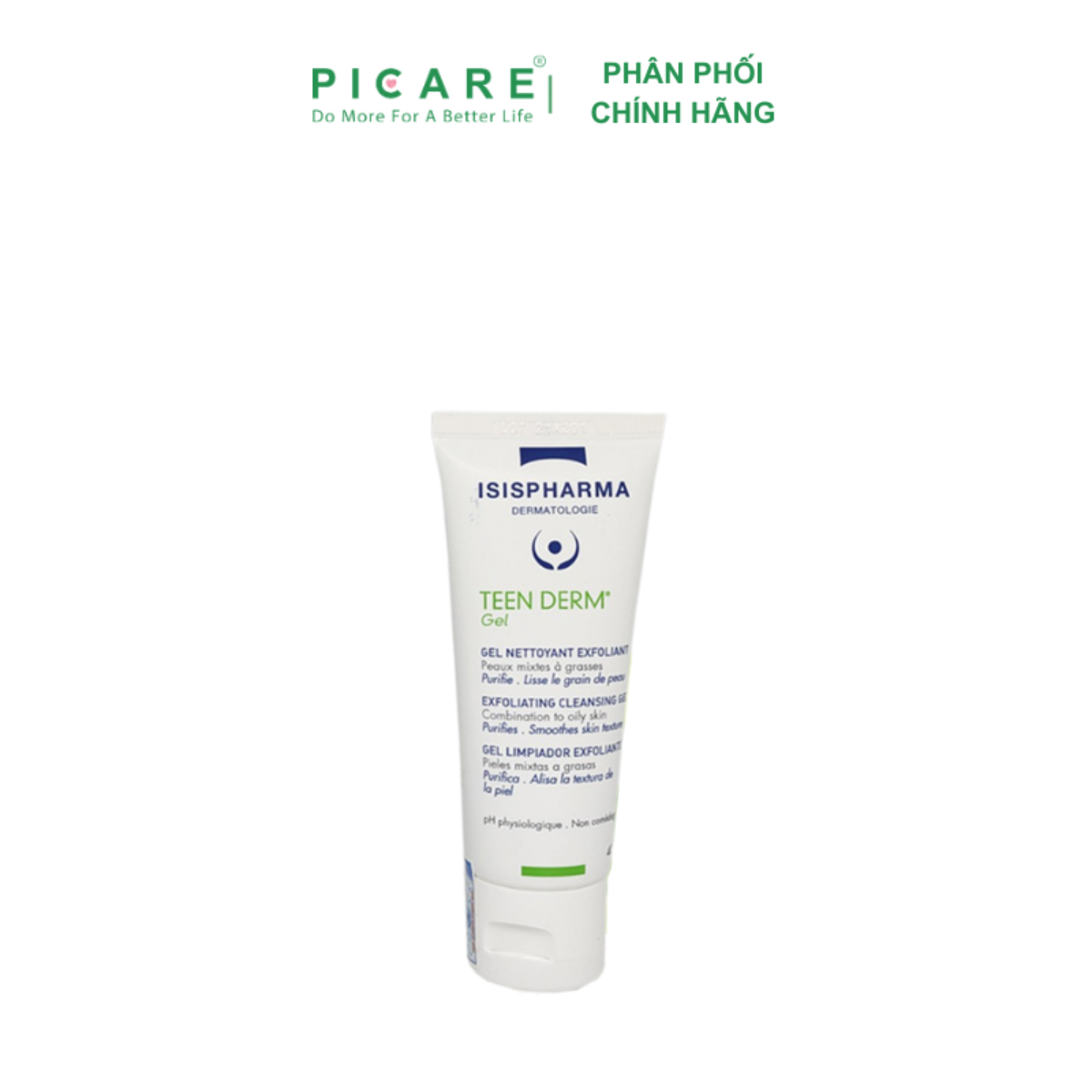 Gel Rửa Mặt Giảm Nhờn, Mụn Isis Pharma Teen Derm Gel 40ml