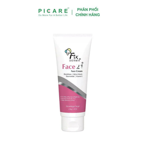 Kem Dưỡng Hỗ Trợ Trắng Sáng Da Fixderma Face21 Face Cream 50g
