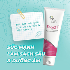 Sữa Rửa Mặt Giúp Da Trắng Sáng Fixderma Face21 Cleanser For Brightening & Radiance 75ml