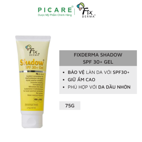 Gel Chống Nắng Fixderma Shadow SPF30+ Gel 75g