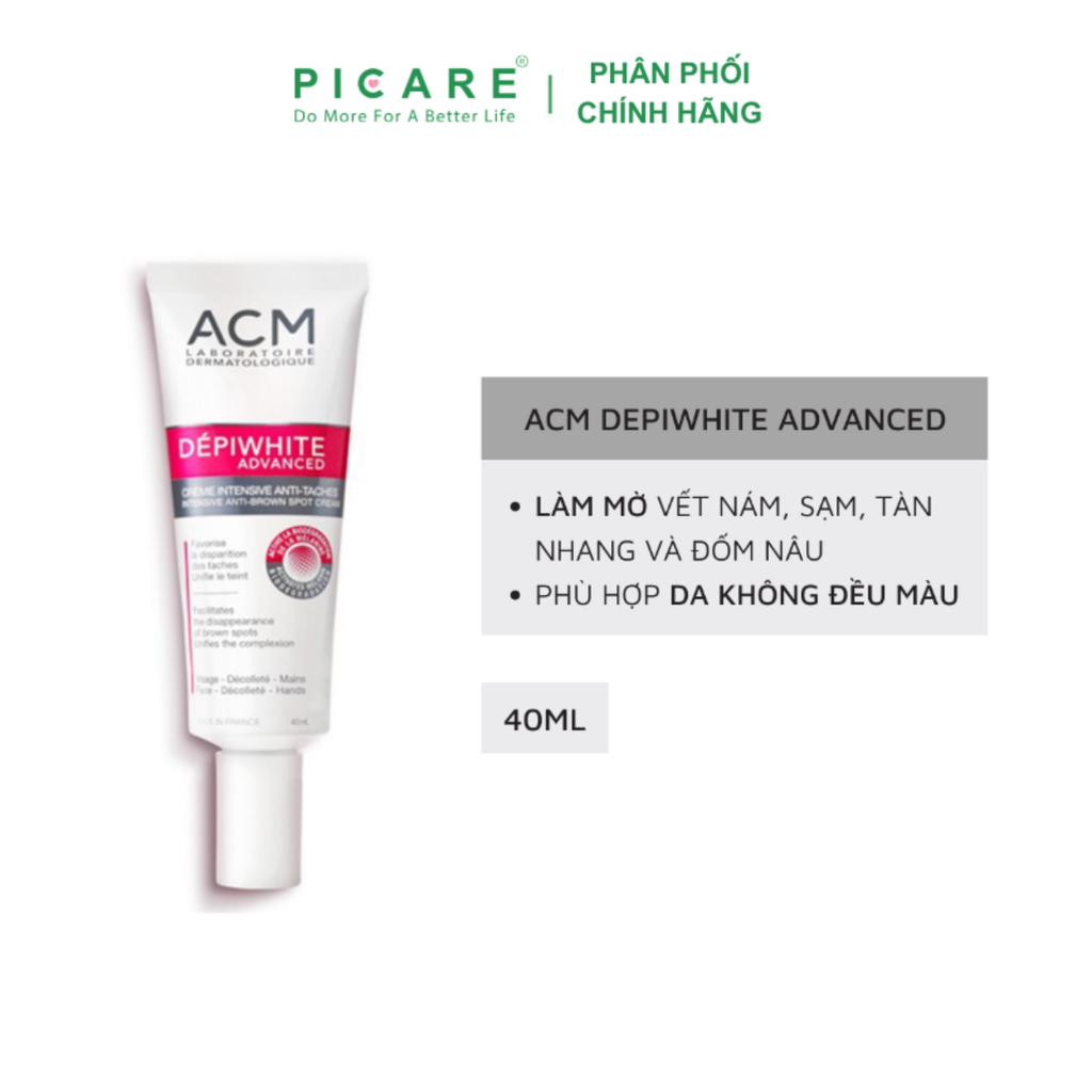 Kem Dưỡng Làm Mờ Và Giảm Đốm Nâu, Tàn Nhang ACM Depiwhite Advanced Intensive Anti Brown Spot Cream 40ml