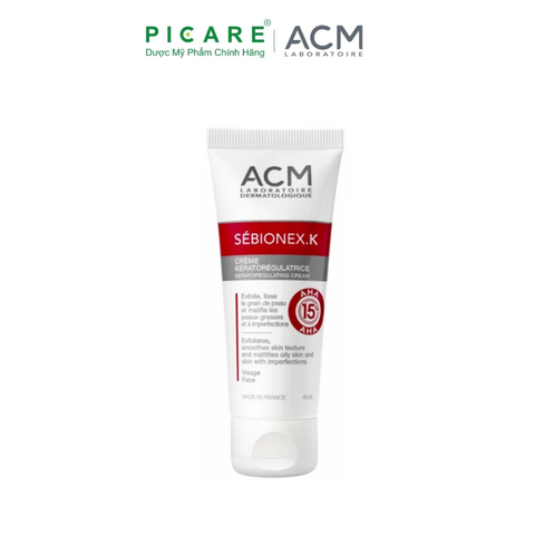 Kem hỗ trợ giảm bã nhờn ngăn ngừa mụn ACM Sebionex K Cream 40ml