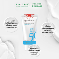 Kem chống nắng kiềm dầu giúp dưỡng ẩm và bảo vệ da PAXMOLY Daily Hyaluronic Aqua Sunscreen Cream 50ml