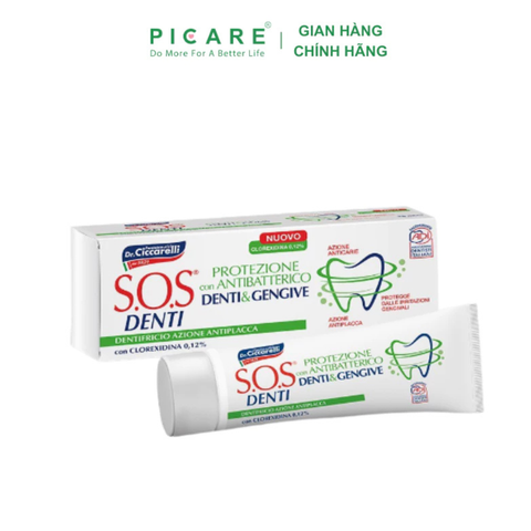 Kem đánh răng bảo vệ nướu, loại bỏ mảng bám S.O.S Denti Protection Toothpaste - 75g