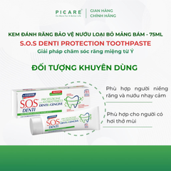 Kem đánh răng bảo vệ nướu, loại bỏ mảng bám S.O.S Denti Protection Toothpaste - 75g