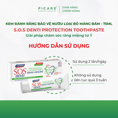 Kem đánh răng bảo vệ nướu, loại bỏ mảng bám S.O.S Denti Protection Toothpaste - 75g