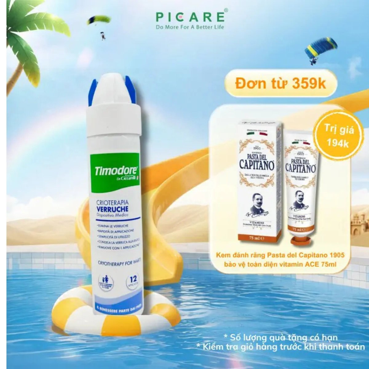 Áp lạnh loại bỏ vết chai, mụn cóc Timodore Veruche Crioterapia – 75ml