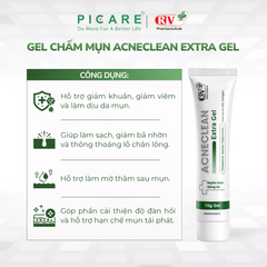 Gel hỗ trợ giảm mụn trứng cá mụn đầu trắng giảm tái phát mụn Acne Clean Extra Gel 15g