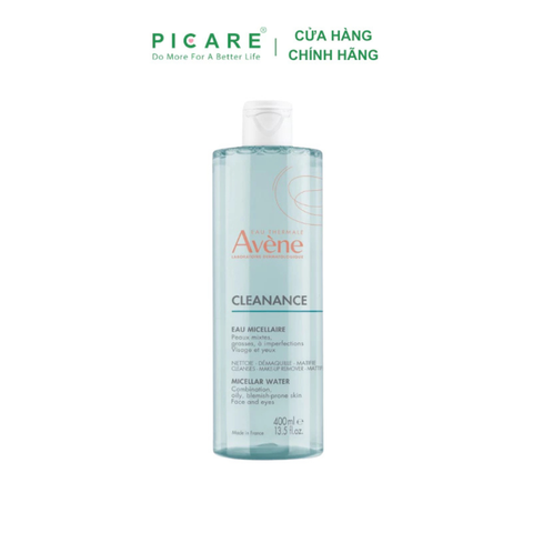 Nước tẩy trang dành cho da dầu mụn Avene Cleanance Micellar Water, làm sạch bụi bẩn bã nhờn 400ml