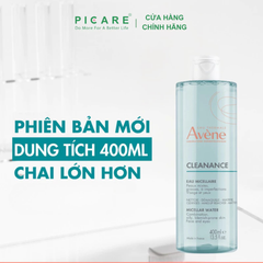 Nước tẩy trang dành cho da dầu mụn Avene Cleanance Micellar Water, làm sạch bụi bẩn bã nhờn 400ml