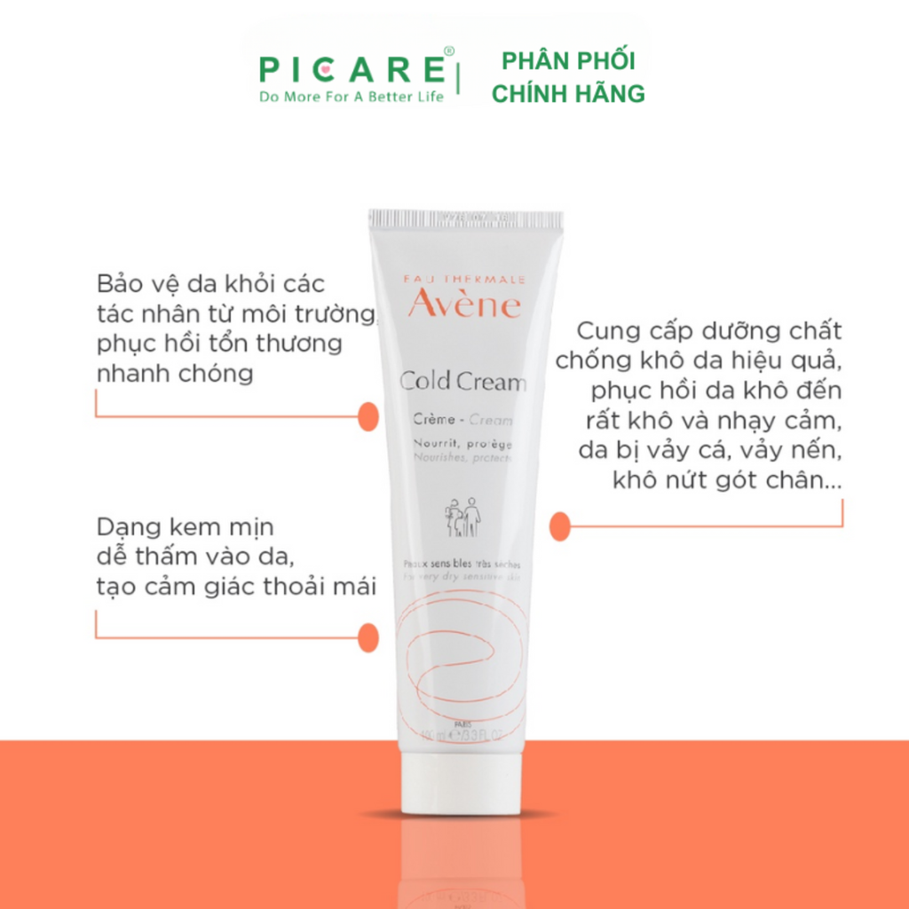 Kem Dưỡng Da Cho Da Khô Nhạy Cảm Avène Cold Cream 100ml