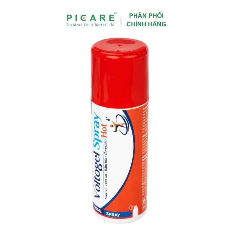 Chai xịt nóng Voltogel Hot Spray giảm đau cơ, đau vai, bầm tím, bong gân 120ml