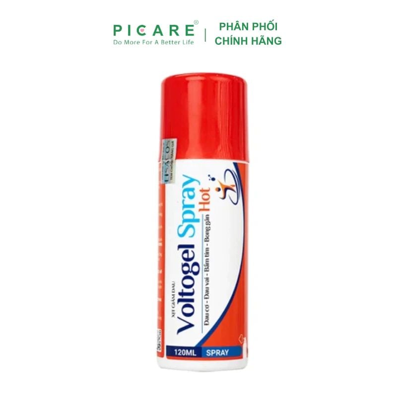 Chai xịt nóng Voltogel Hot Spray giảm đau cơ, đau vai, bầm tím, bong gân 120ml