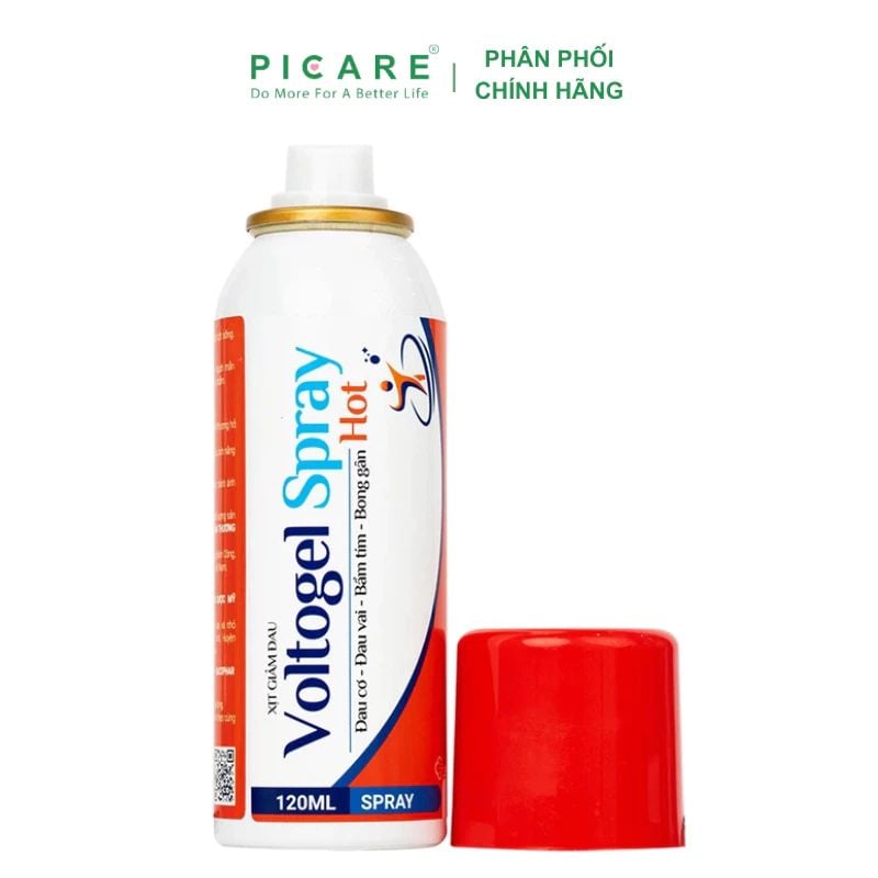 Chai xịt nóng Voltogel Hot Spray giảm đau cơ, đau vai, bầm tím, bong gân 120ml
