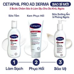Sữa dưỡng ẩm dịu lành dành cho da khô, ngứa CETAPHIL PRO AD DERMA SKIN RESTORING MOISTURIZER 295ml