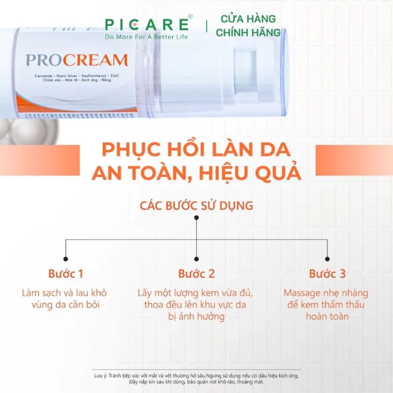 Kem Bôi Procream Hỗ Trợ Giảm Hăm Tã, Chàm Sữa, Bỏng, Kích Ứng Da 50g