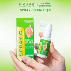 Xịt Vệ Sinh Tai Spray-C Nano Bạc Aero Chemie 15ml Làm Sạch Ráy Tai, Phục Hồi Cơ Chế Tự Làm Sạch Ráy