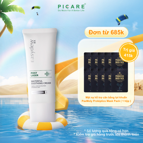 Kem Làm Dịu, Cấp Ẩm Hỗ Trợ Phục Hồi Da Tổn Thương, Kích Ứng Sau Laser, Peel, Lăn Kim Easydew RX Post Laser Waterful Soothing Cream 50ml