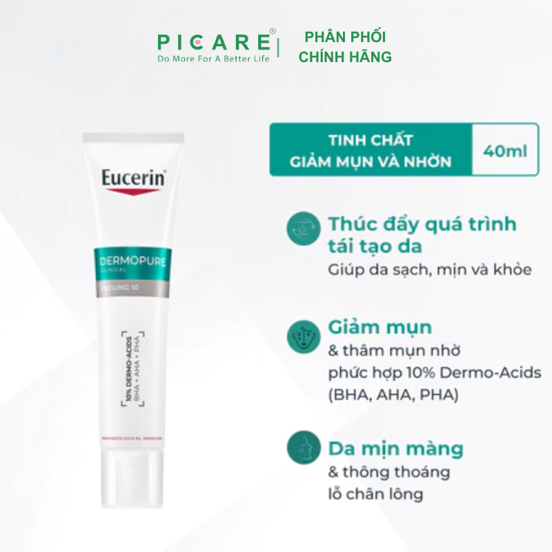 Tinh chất giảm mụn Eucerin Dermopure Clinical Peeling 10 40ml