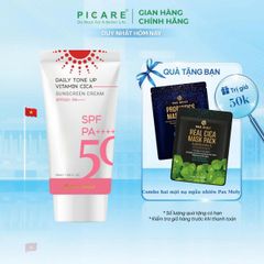 Kem chống nắng giúp nâng tone kiềm dầu chiết xuất rau má PAX MOLY Daily Tone Up Vitamin Cica Sunscreen Cream 50ml