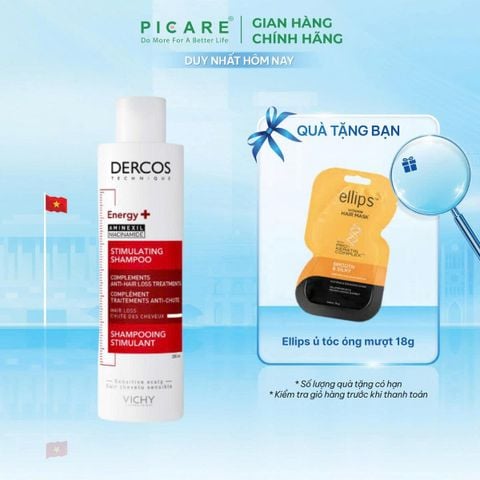 Dầu gội dưỡng ngăn ngừa và giảm rụng tóc Vichy Dercos Energising Shampoo 200ml