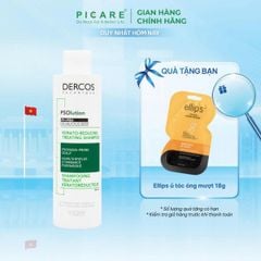 Dầu gội làm sạch tóc và da đầu dành cho da đầu gàu ngứa Vichy Dercos PSOlution Kerato-Reducing Treating Shampoo 200ml