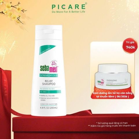 [ 03/2027 ] Dầu gội dưỡng ẩm dành cho da chàm, vảy nến, da khô Urea 5% - Sebamed Extreme Dry Skin Relief Shampoo 5% Urea - 200ml