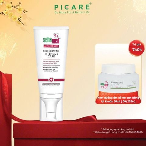 [ 01/2028 ] Kem làm dịu, cải thiện kích ứng cho da nhạy cảm, dễ mẩn đỏ ban đêm - Sebamed Anti-Redness Regenerating Intensive Care 50ml