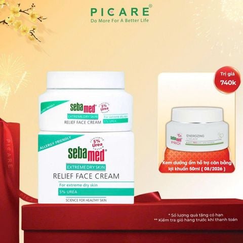 [ 07/2026 ] Kem dưỡng ẩm dành cho da chàm, vảy nến, da khô  - Sebamed Extreme Dry Skin Relief Face Cream 5% Urea - 50ml