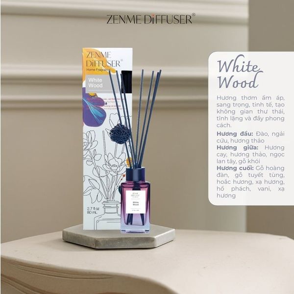 Tinh dầu tán hương Zenme ZEN9489 White Wood 80ml