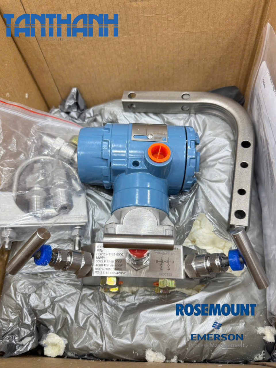Pressure Transmitter Rosemount 2051CD2A02A1AS5E1M5Q4 + 0305RC32B11B4 (0 - 41.576 mmH2O)