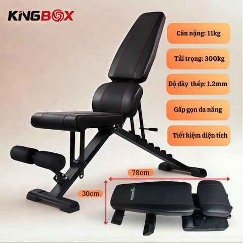 GHẾ TẬP TẠ ĐA NĂNG GẤP GỌN KINGBOX 8023