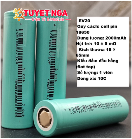 Pin 18650 2000mAh 10C