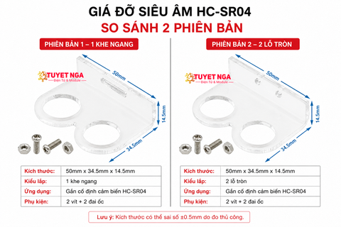 Gá Cảm Biến Siêu Âm HC-SR04 HC-SR05 (Lỗ tròn)